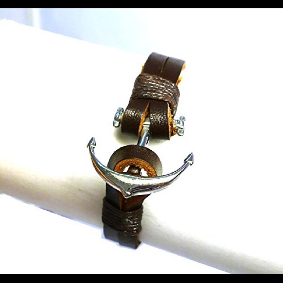 Bijoux De Ja Jewelry - 👛 Unisex Nautical Anchor Charm ⚓ Leather Bracelet